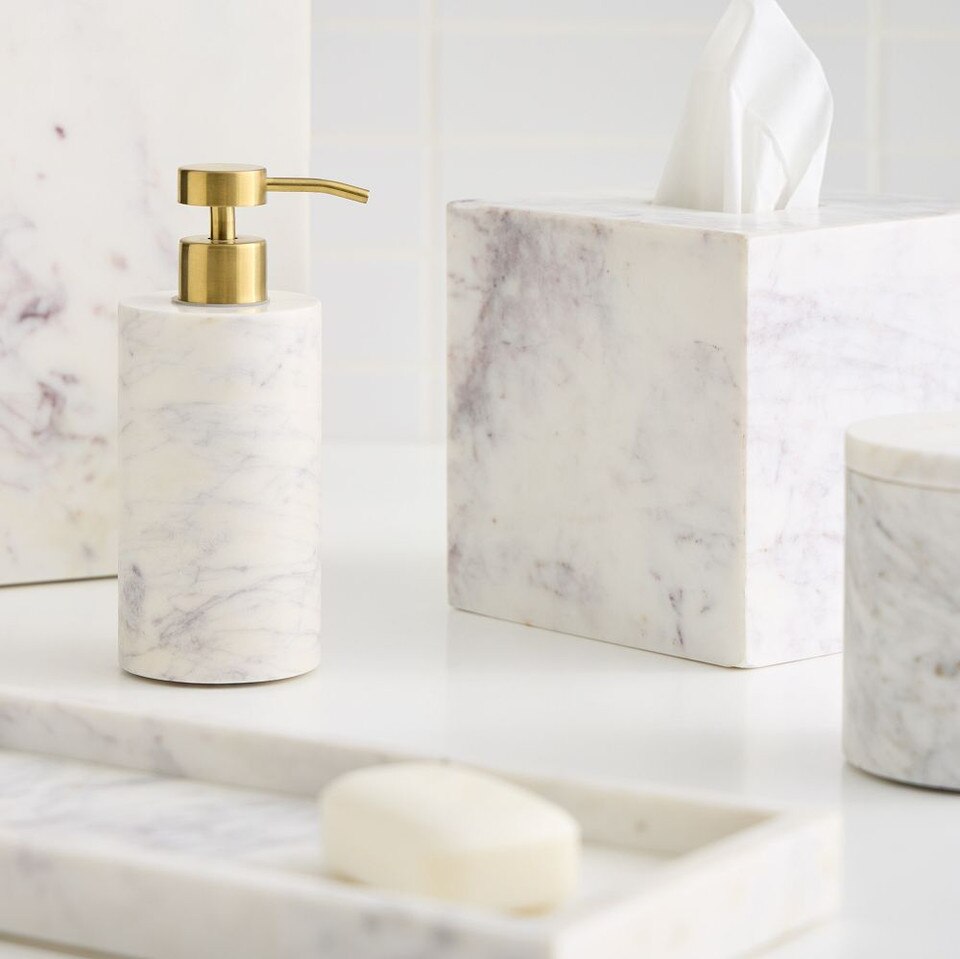 Amalfi Marble Bath Accessories - West Elm Australia